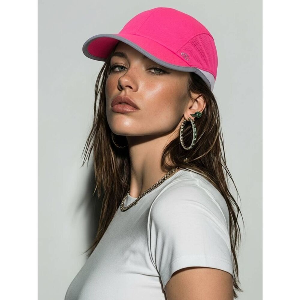 💜Champion Neon Pink Lightweight Athletic Reflective Hat